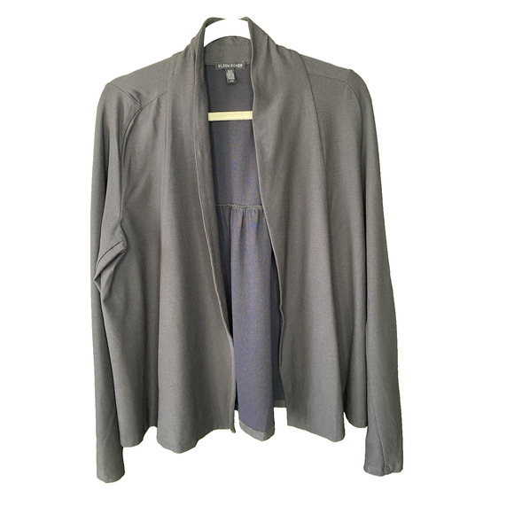 Eileen Fisher Jackets & Blazers - Eileen Fisher Jacket Womens Large Gray Open Front Blazer Cardigan Capsule Piece